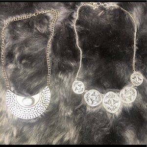 Silver statement necklaces